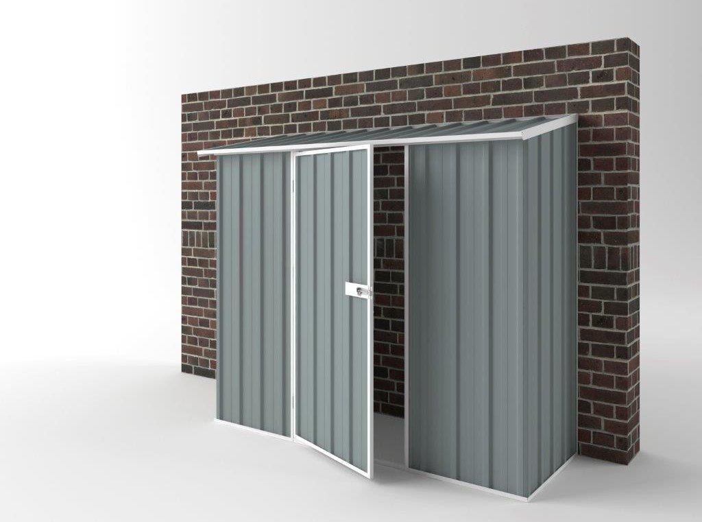 Off The Wall Garden Shed 2.25m (w) x 0.78m (d)x 1.95m (h)  Armour Grey Colour