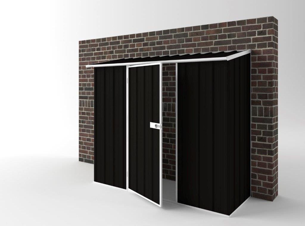 Off The Wall Garden Shed 2.25m (w) x 0.78m (d) Standard - 1.95m Ebony Colour