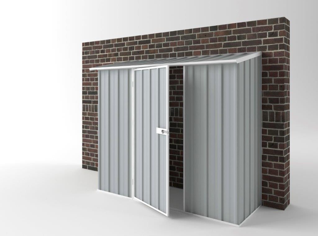 Off The Wall Garden Shed 2.25m (w) x 0.78m (d) Standard - 1.95m Gull Grey Colour