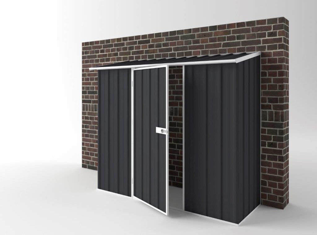 Off The Wall Garden Shed 2.25m (w) x 0.78m (d) Standard - 1.95m Iron Grey Colour