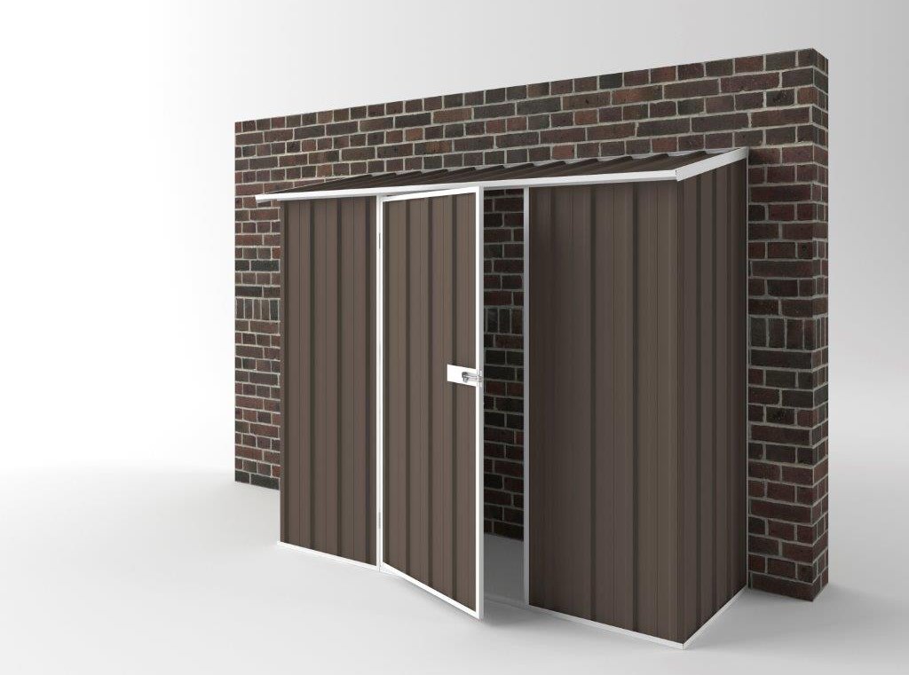 Off The Wall Garden Shed 2.25m (w) x 0.78m (d) Standard - 1.95m Jasmin Brown Colour