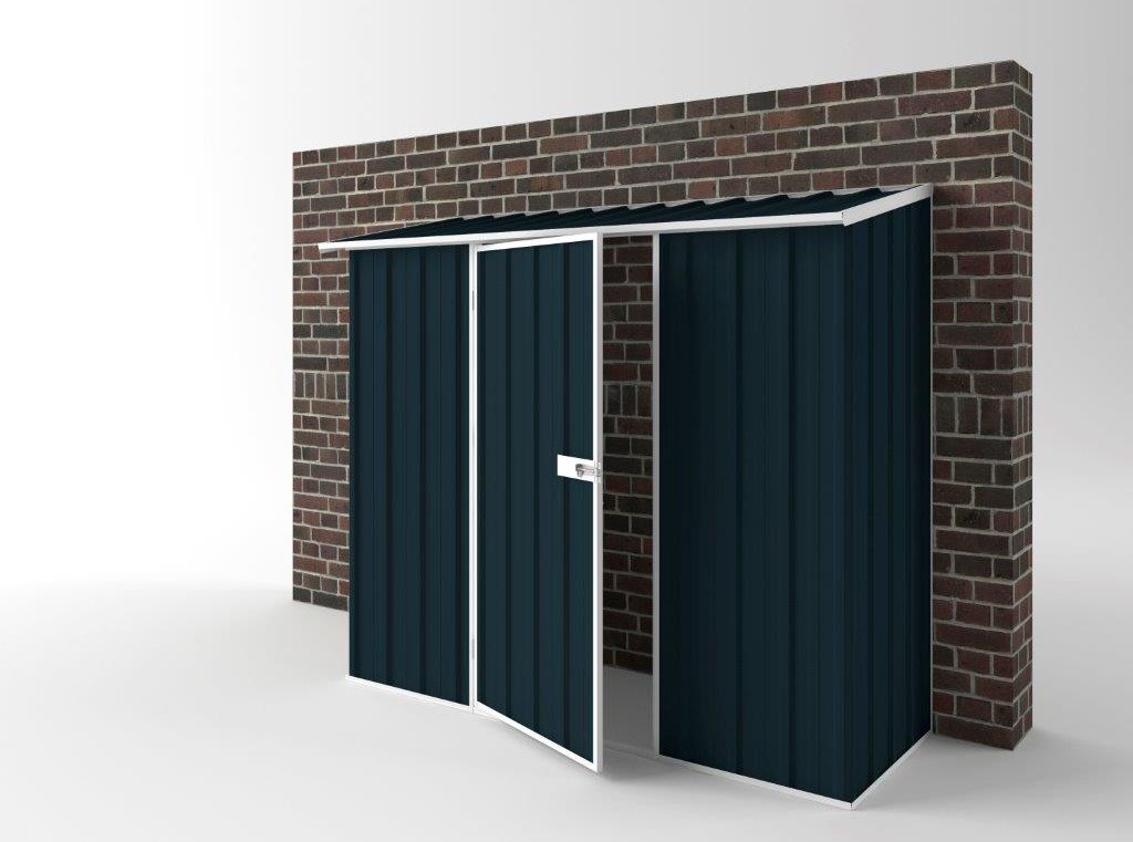 Off The Wall Garden Shed 2.25m (w) x 0.78m (d) Standard - 1.95m Mountain Blue Colour