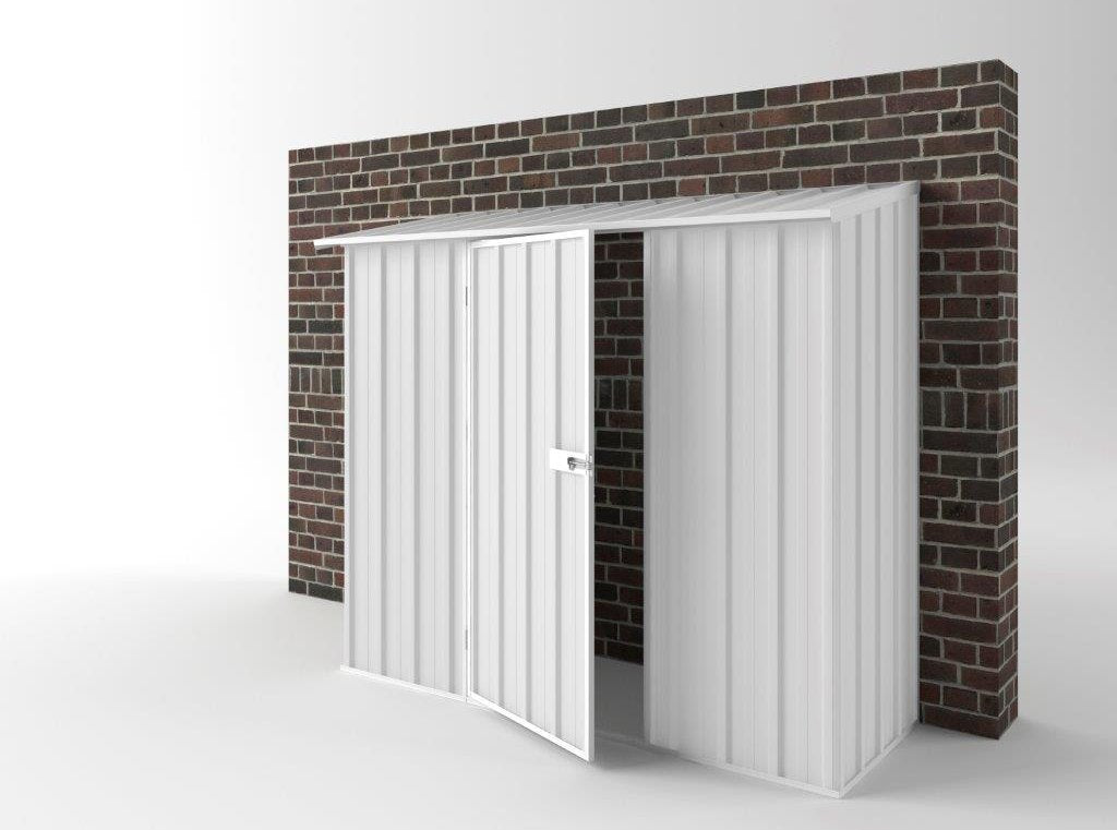 Off The Wall Garden Shed 2.25m (w) x 0.78m (d)x 1.95m (h)  Off White Colour