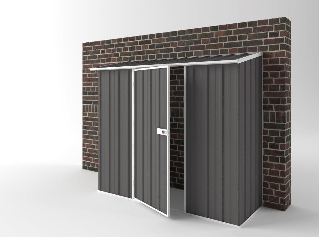 Off The Wall Garden Shed 2.25m (w) x 0.78m (d) Standard - 1.95m Slate Grey Colour