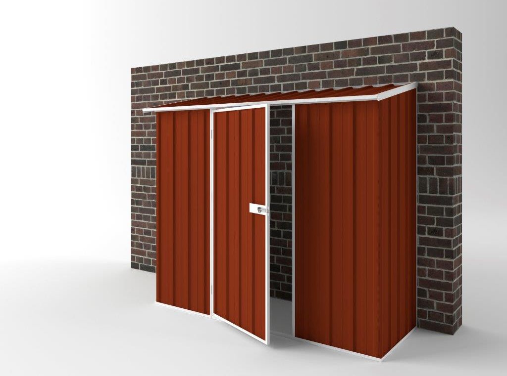 Off The Wall Garden Shed 2.25m (w) x 0.78m (d) Standard - 1.95m Tuscan Red Colour