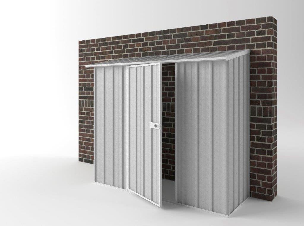 Off The Wall Garden Shed 2.25m (w) x 0.78m (d)x 1.95m (h)  Zinc Colour