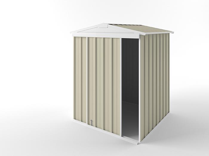 Gable Slider Garden Shed 1.50m (w) x 1.50m (d) Standard - 1.97m Smooth Cream Colour