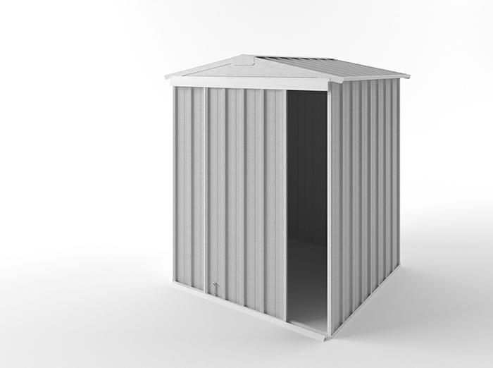Gable Slider Garden Shed 1.50m (w) x 1.50m (d) Standard - 1.97m Zinc Colour
