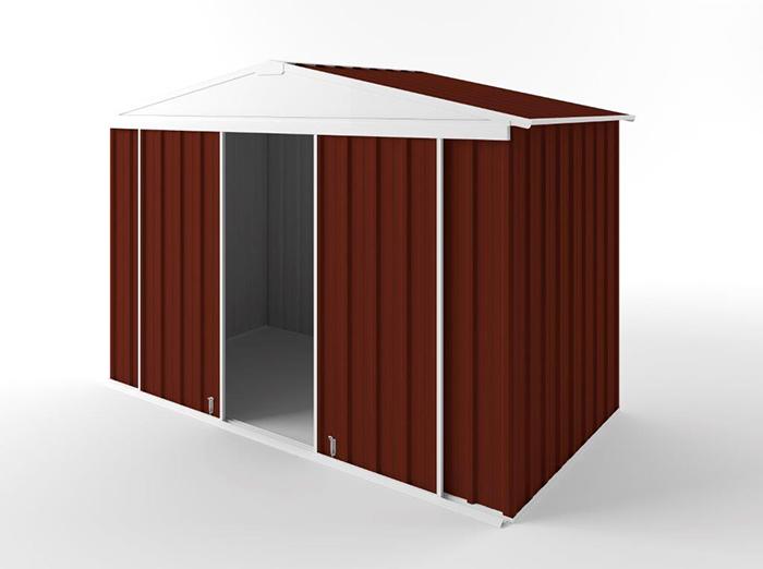 Gable Slider Garden Shed 3.00m (w) x 1.50m (d) Standard - 2.10m Heritage Red Colour