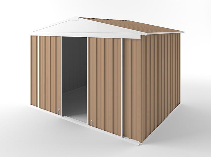 Gable Slider Garden Shed 3.00m (w) x 2.25m (d) Standard - 2.10m Pale Terracotta Colour