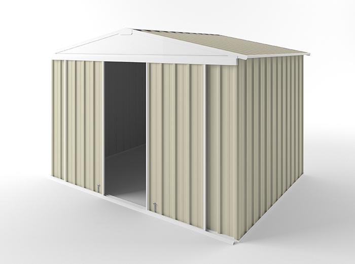 Gable Slider Garden Shed 3.00m (w) x 2.25m (d) Standard - 2.10m Smooth Cream Colour