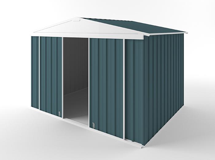 Gable Slider Garden Shed 3.00m (w) x 2.25m (d) Standard - 2.10m Torres Blue Colour