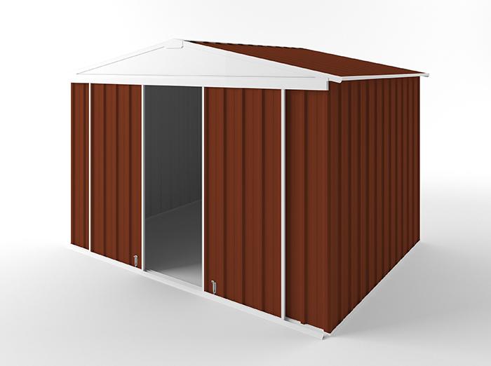 Gable Slider Garden Shed 3.00m (w) x 2.25m (d) Standard - 2.10m Tuscan Red Colour