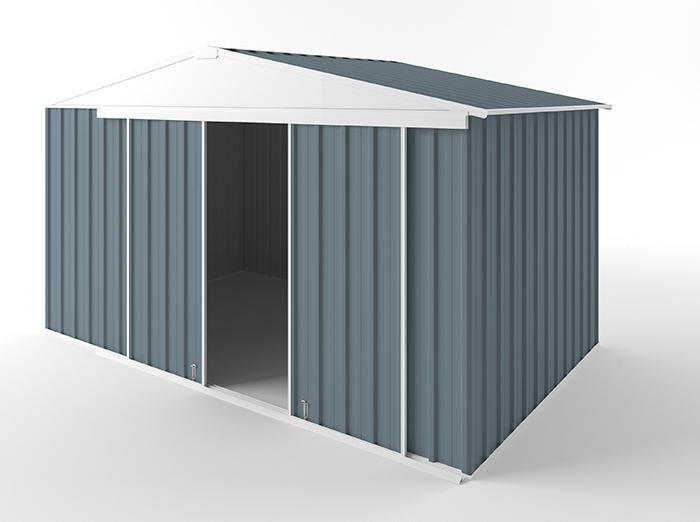 Gable Slider Garden Shed 3.75m (w) x 2.25m (d) Standard - 2.18m Blue Horizon Colour