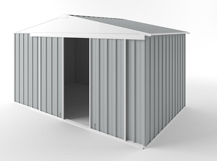Gable Slider Garden Shed 3.75m (w) x 2.25m (d) Standard - 2.18m Gull Grey Colour