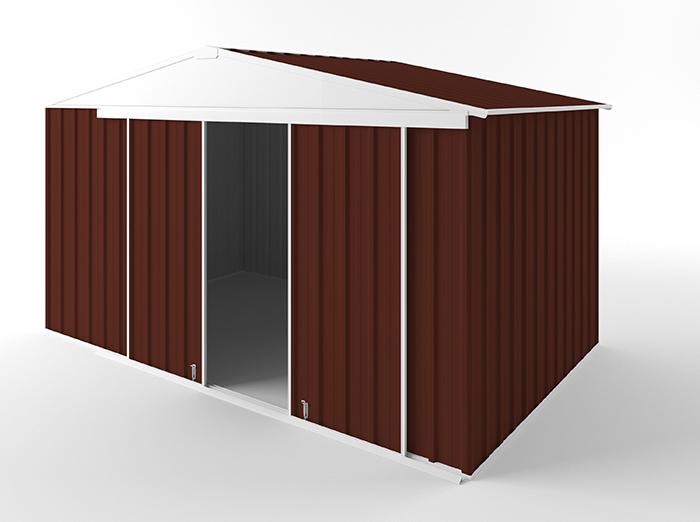 Gable Slider Garden Shed 3.75m (w) x 2.25m (d) Standard - 2.18m Heritage Red Colour