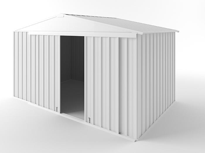 Gable Slider Garden Shed 3.75m (w) x 2.25m (d) Standard - 2.18m Off White Colour
