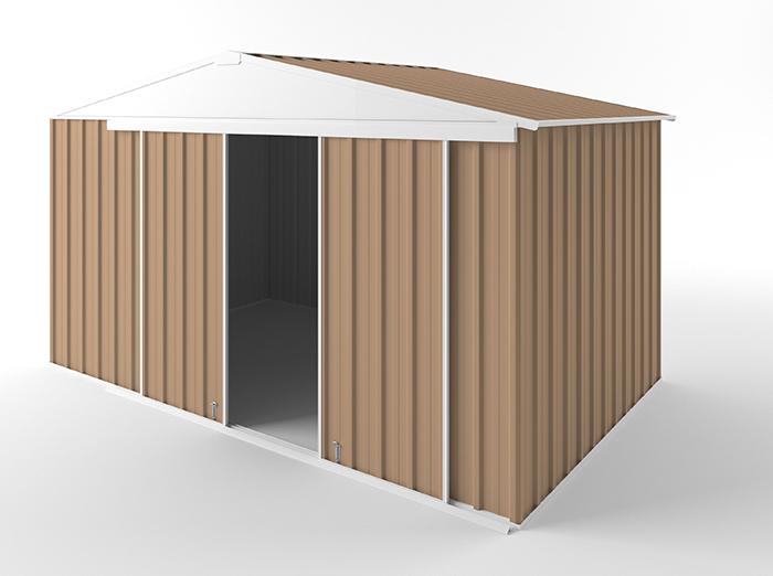 Gable Slider Garden Shed 3.75m (w) x 2.25m (d) Standard - 2.18m Pale Terracotta Colour
