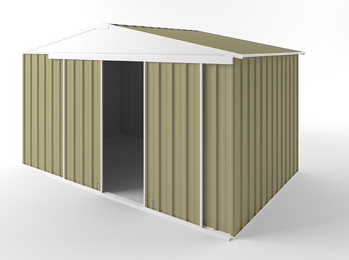 Gable Slider Garden Shed 3.75m (w) x 2.25m (d) Standard - 2.18m Sandlewood Colour
