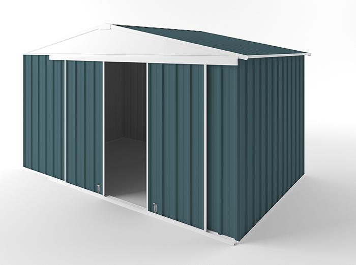 Gable Slider Garden Shed 3.75m (w) x 2.25m (d) Standard - 2.18m Torres Blue Colour