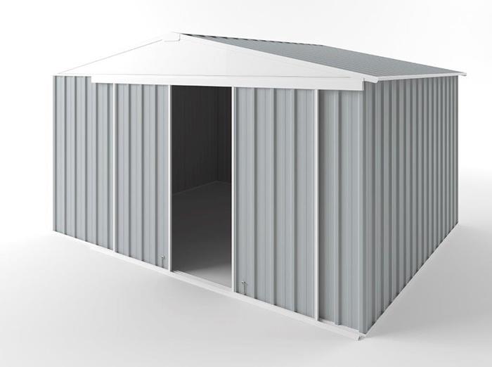 Gable Slider Garden Shed 3.75m (w) x 3.00m (d) Standard - 2.18m Gull Grey Colour