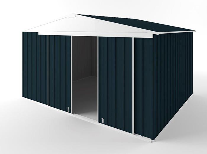 Gable Slider Garden Shed 3.75m (w) x 3.00m (d) Standard - 2.18m Mountain Blue Colour