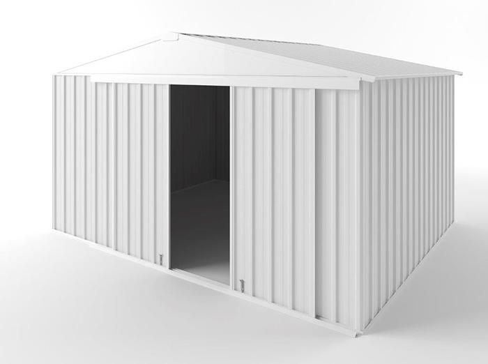 Gable Slider Garden Shed 3.75m (w) x 3.00m (d) Standard - 2.18m Off White Colour