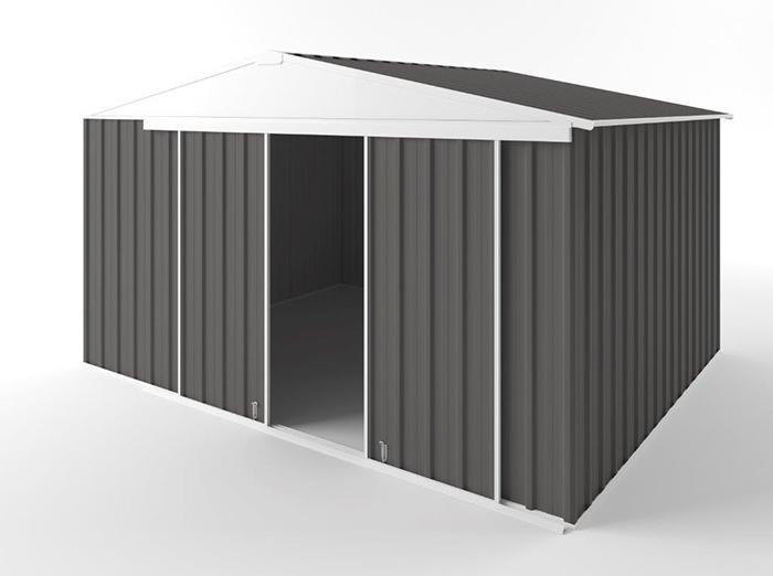 Gable Slider Garden Shed 3.75m (w) x 3.00m (d) Standard - 2.18m Slate Grey Colour