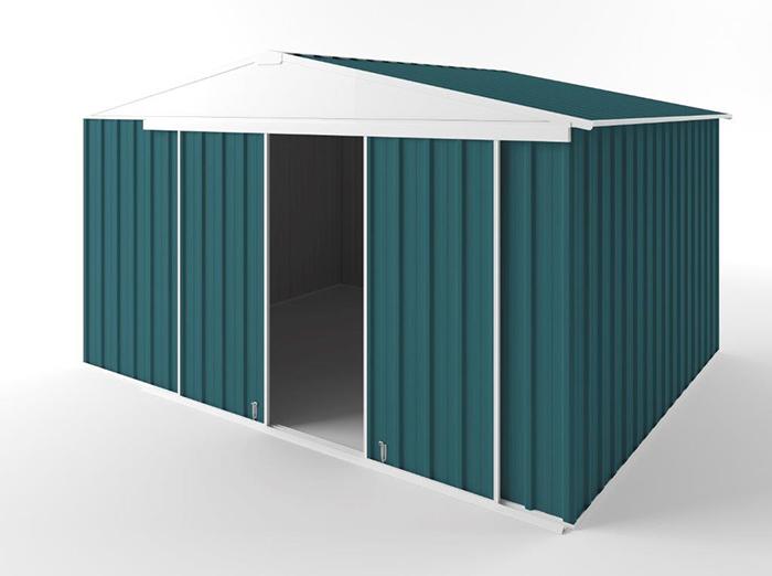 Gable Slider Garden Shed 3.75m (w) x 3.00m (d) Standard - 2.18m Torres Blue Colour