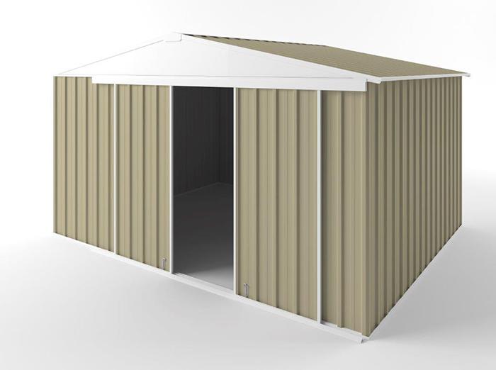 Gable Slider Garden Shed 3.75m (w) x 3.00m (d)x 2.18m (h)  Wheat Colour