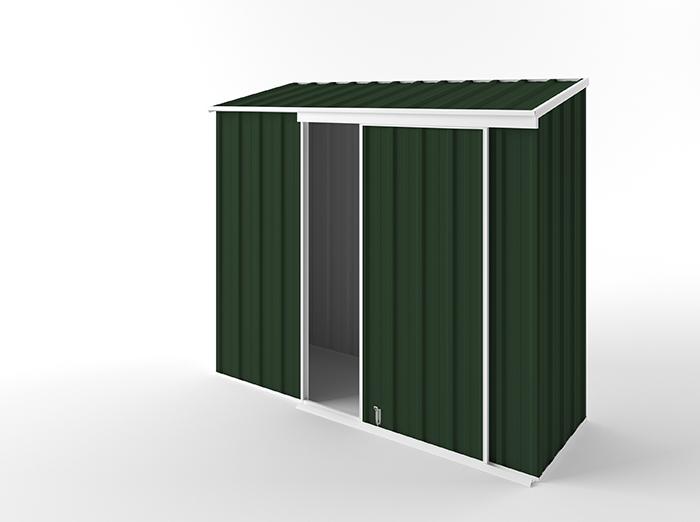 Narrow Slider Garden Shed 2.25m (w) x 0.78m (d)x 1.95m (h)  Caulfield Green Colour