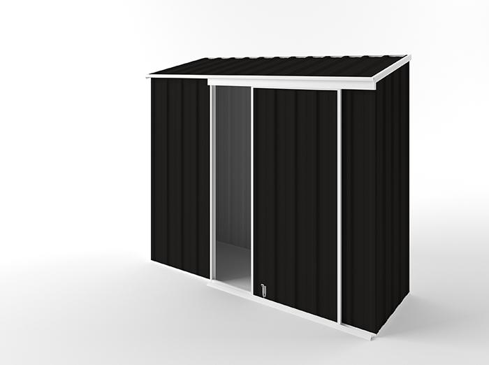 Narrow Slider Garden Shed 2.25m (w) x 0.78m (d) Standard - 1.95m Ebony Colour