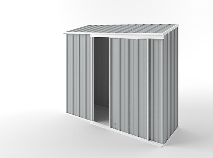 Narrow Slider Garden Shed 2.25m (w) x 0.78m (d) Standard - 1.95m Gull Grey Colour