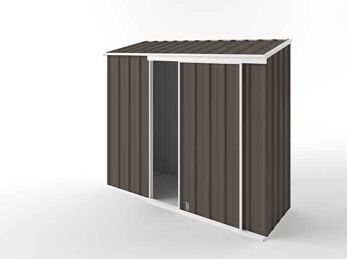 Narrow Slider Garden Shed 2.25m (w) x 0.78m (d)x 1.95m (h)  Jasmin Brown Colour
