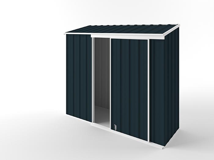 Narrow Slider Garden Shed 2.25m (w) x 0.78m (d)x 1.95m (h)  Mountain Blue Colour