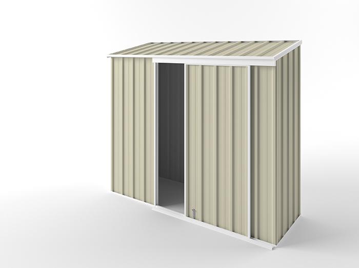 Narrow Slider Garden Shed 2.25m (w) x 0.78m (d) Standard - 1.95m Smooth Cream Colour