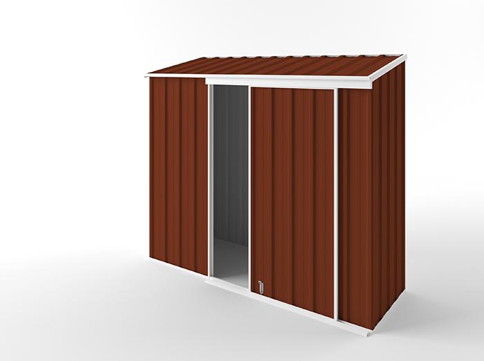 Narrow Slider Garden Shed 2.25m (w) x 0.78m (d) Standard - 1.95m Tuscan Red Colour
