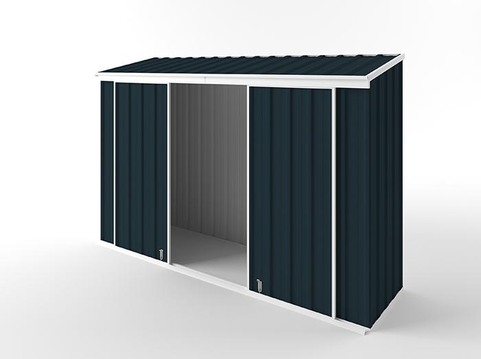 Narrow Slider Garden Shed 3.00m (w) x 0.78m (d)x 1.95m (h)  Mountain Blue Colour