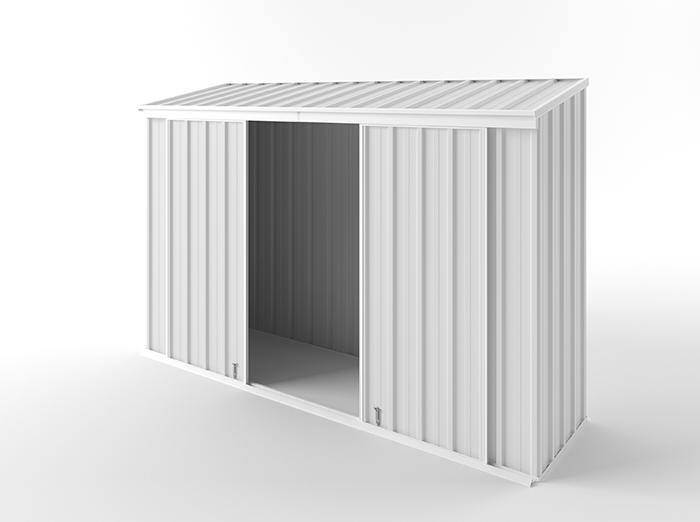 Narrow Slider Garden Shed 3.00m (w) x 0.78m (d)x 1.95m (h)  Off White Colour