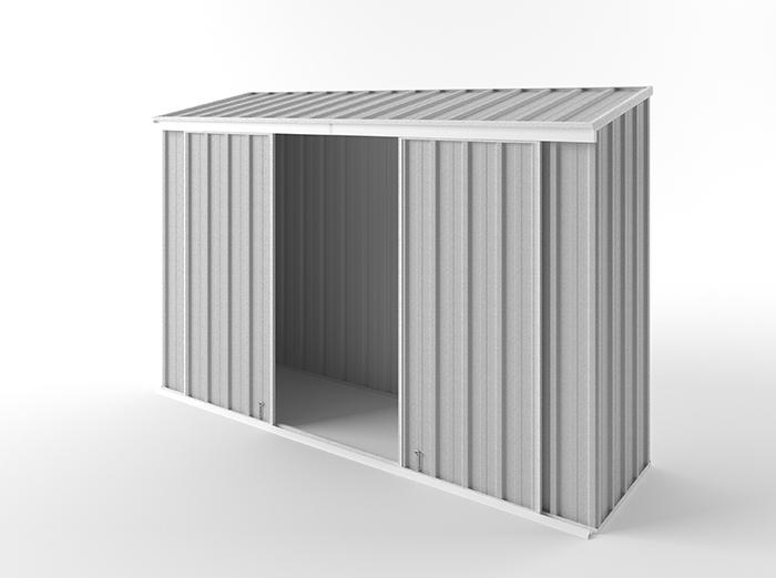 Narrow Slider Garden Shed 3.00m (w) x 0.78m (d)x 1.95m (h)  Zinc Colour